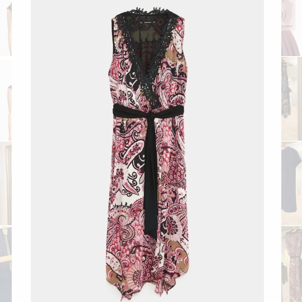 NWOT Zara Paisley Print Dress